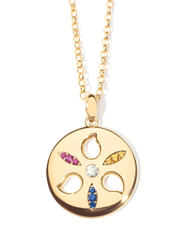 18k Gold Large Sand Dollar Pendant